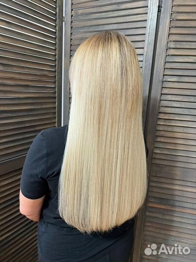 Волосы для наращивания 70 см блонд