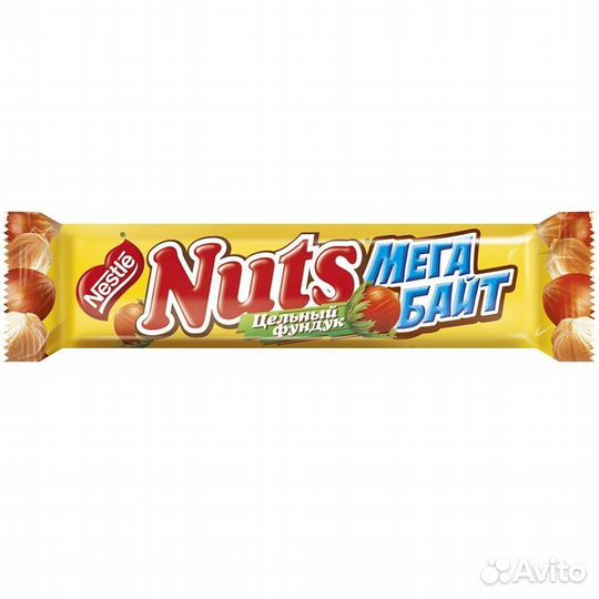 Шоколадный батончик Nuts Мегабайт 66 г