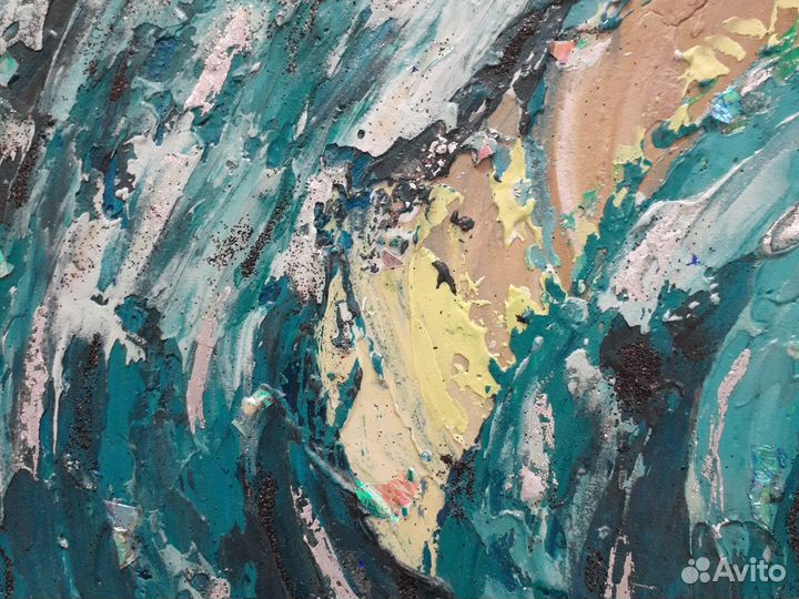 Абстрактная картина акрилом