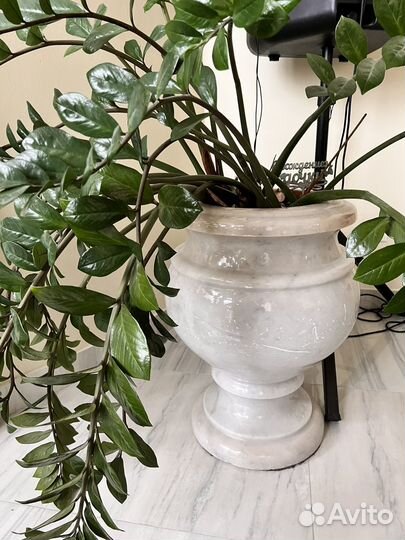 Вазон чистый мрамор