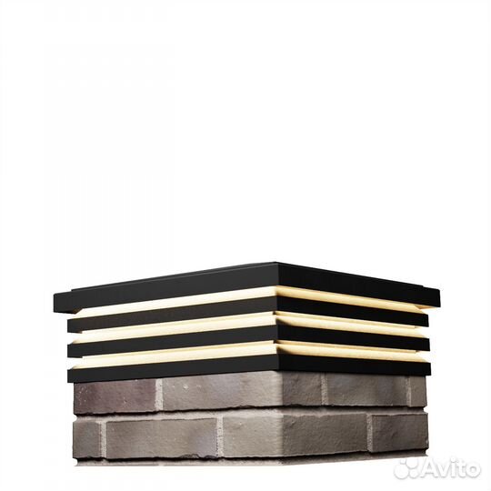 Колпаки на столбы забора с подсветкой