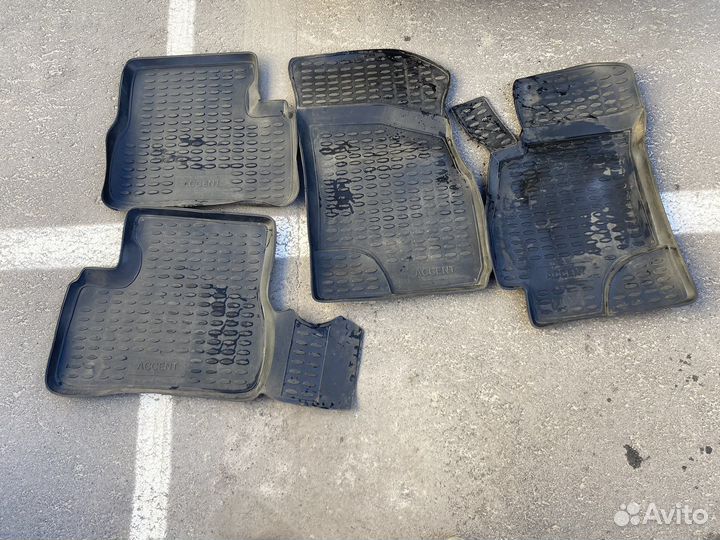 Автомобильные коврики резиновые hyundai accent