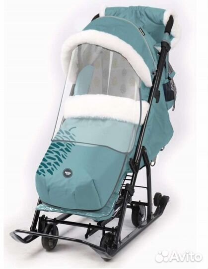 Коляска санки Nika (бирюза)
