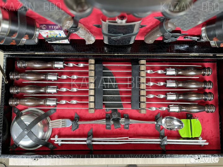 Большой набор шампуров в кейсе