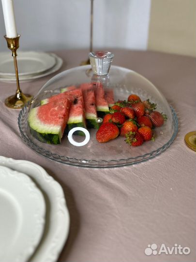 Стеклянная тортовница с крышкой 32 см, Pasabahce