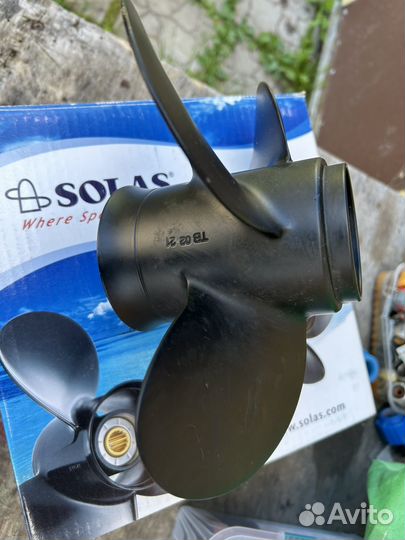 Винт гребной solas для mercury, tohatsu, honda