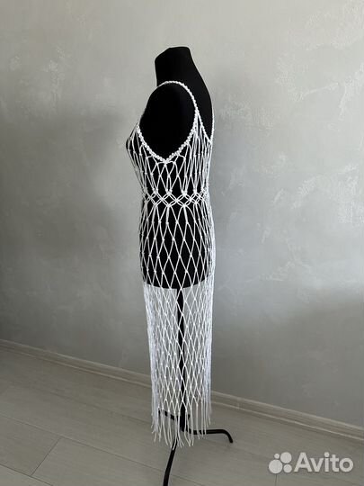 Платье-сетка макраме