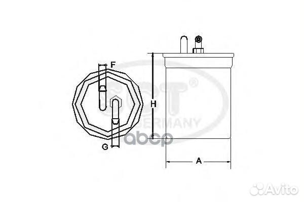 Фильтр топливный VW T2/golf 2/LT/polo/honda ACC