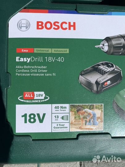 Аккум. дрель-шуруповерт Bosch EasyDrill 18V-40