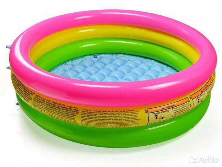 Надувной бассейн Intex с надувным дном