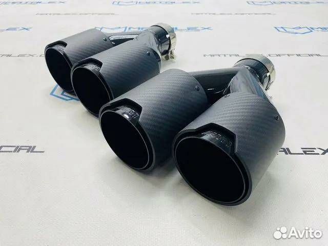 Насадки на глушитель BMW, М стиль, Матовый карбон