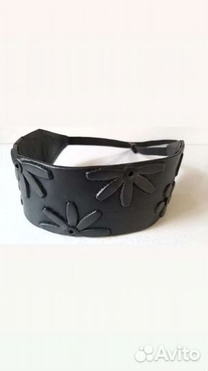 Кожаный широкий пояс