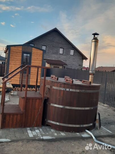 Баня на дровах с чаном