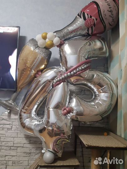 Инсталяция, фотозона, воздушные шары цифры