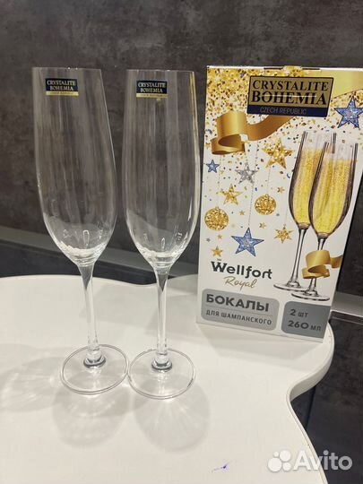 Фужеры бокалы богемия