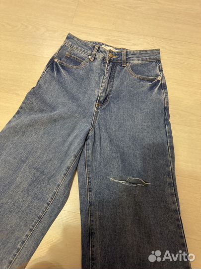 Джинсы женские широкие