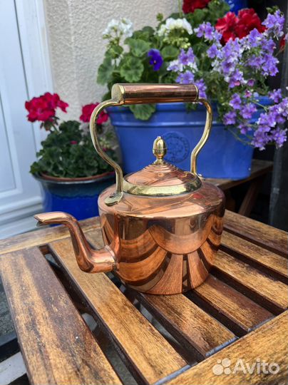 Винтажный английский Медный чайник