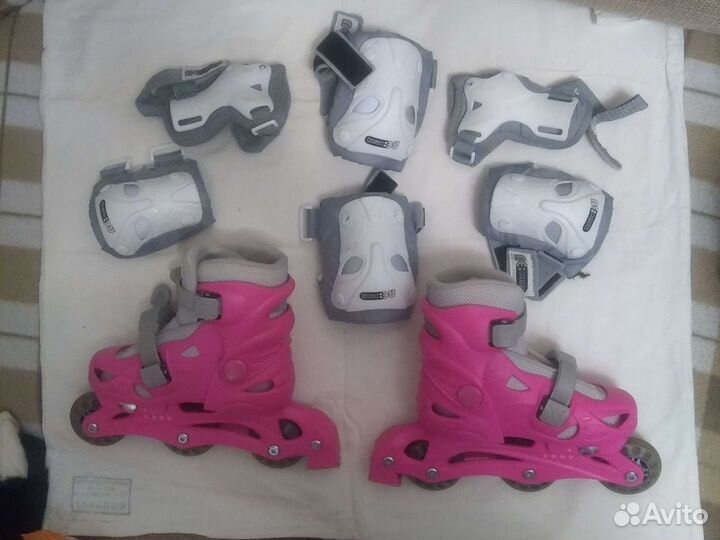 Роликовые коньки детские с защитой