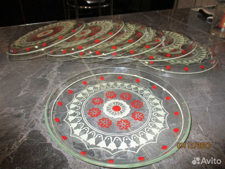 Тарелки стеклянные из СССР