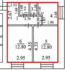 2-к. квартира, 41,2 м², 3/9 эт.