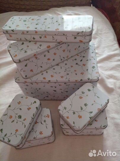 Коробочки жестяные в наборе 7 шт. IKEA