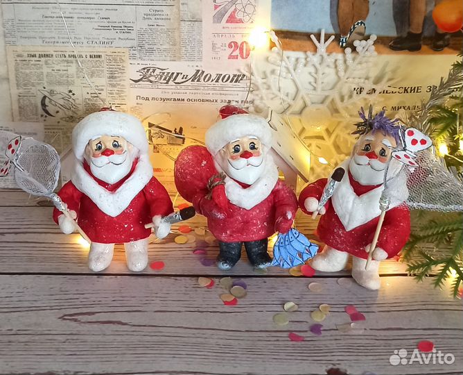 Дед мороз и лето ватная игрушка