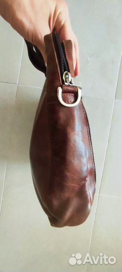 Сумка деловая кожаная коричневая MaximoTarnavsky