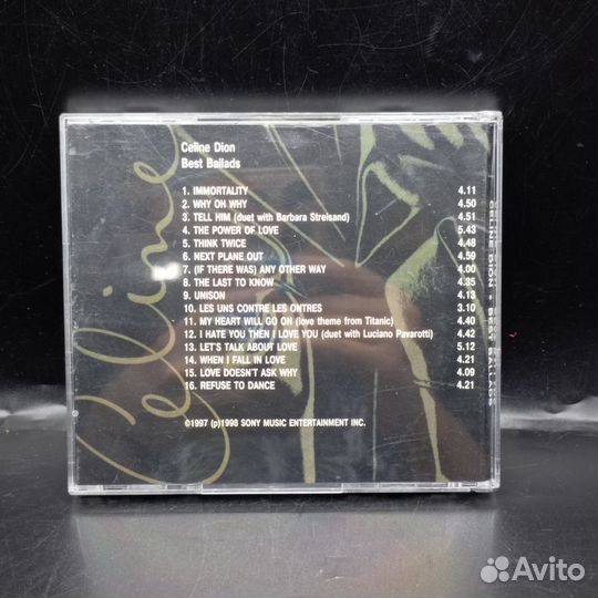 CD Диск Celine Dion Best Ballads 1998г Музыка