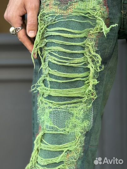 Джинсы клеш апсайкл