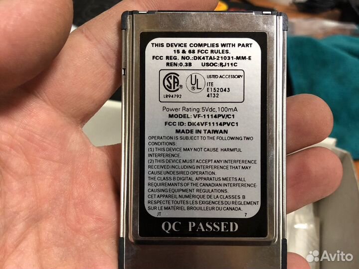 Pcmcia карта Fax modem