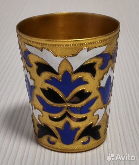 Стопка СССР Л.Ю.З.М. Латунь Эмаль Золочение 1955 г