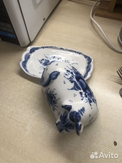 Гжель фарфор масленка