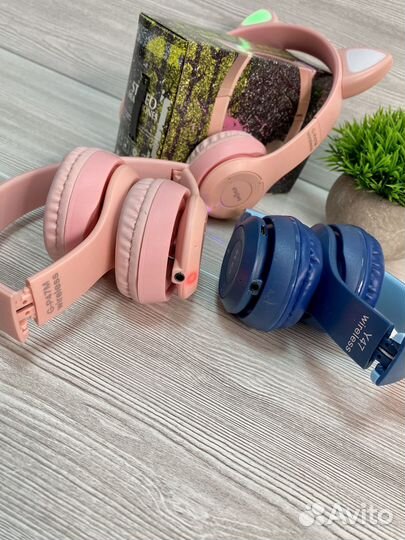 Беспроводные наушники с кошачьими ушками