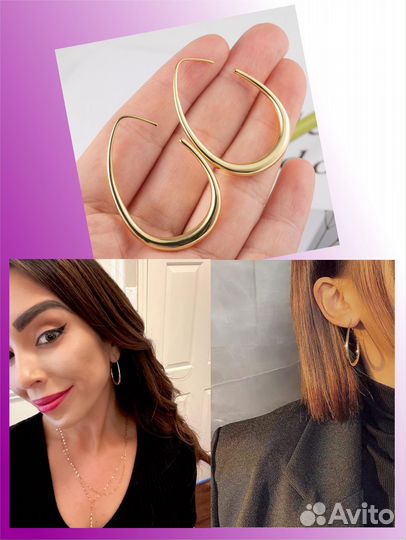 Новые серьги женские бижутерия