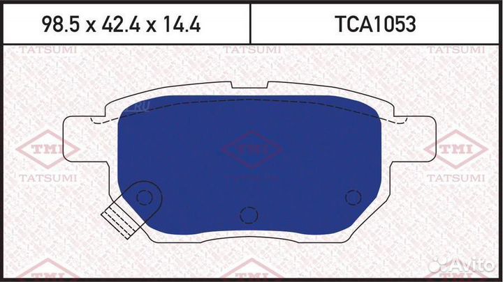 Tatsumi TCA1053 Колодки тормозные дисковые зад