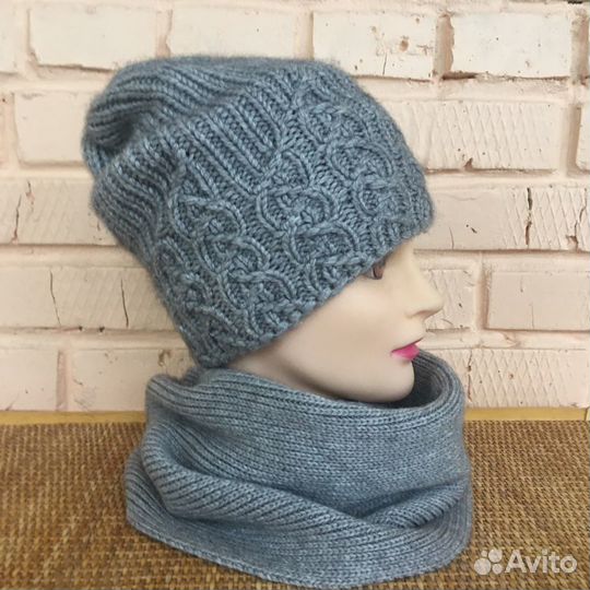 Новые вязаные шапки из кашемира на осень
