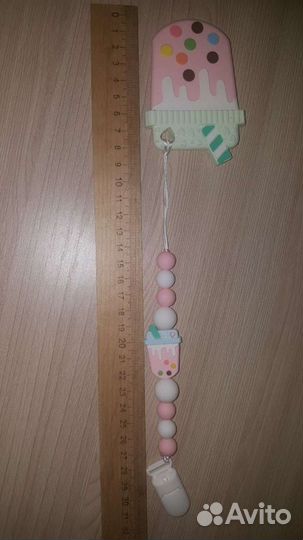 Грызунок деревянный и силиконовый