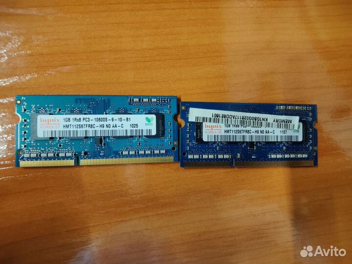Оперативная память для ноутбука DDR3 1Гб 1333мгц