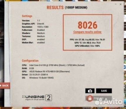 Видеокарта Asus RX 580