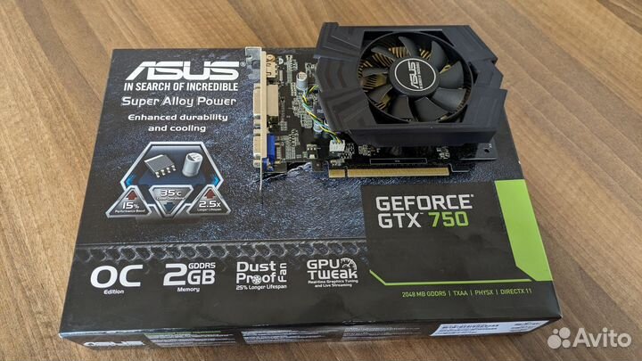 Видеокарта asus geforce GTX 750 2Gb
