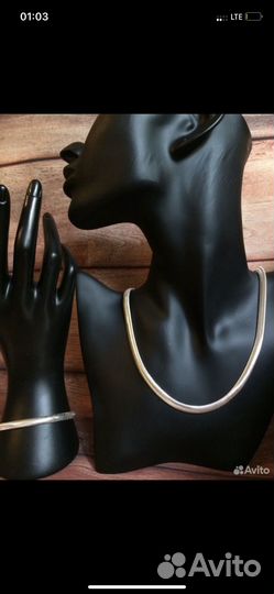 Серебреные цепочка и браслет