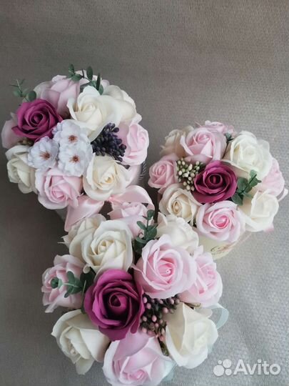 Букеты на 8 марта / мыльные розы