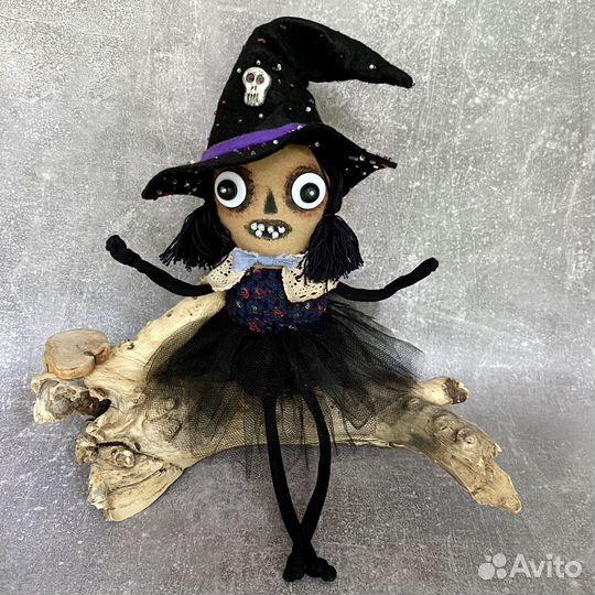 Кукла ручной работы Ведьма Хеллоуин декор подарок