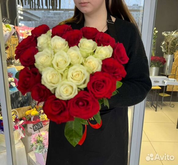 Роза в виде сердца