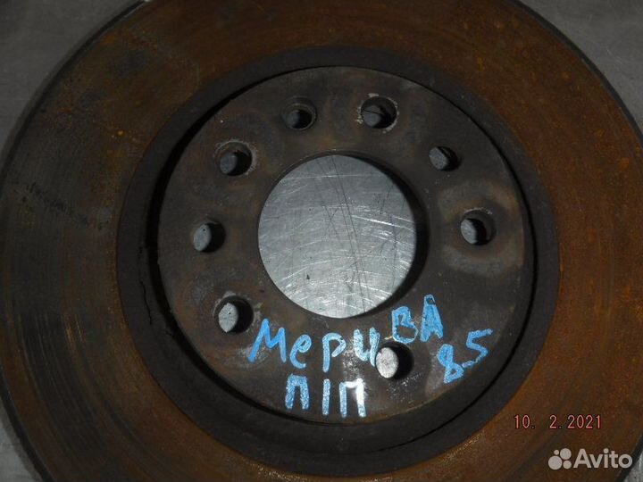 Тормозной диск передний правый Opel Meriva A14NET