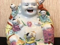 Будда с дет�ьми, старинная статуэтка Китай