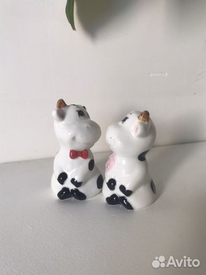 Солонка и перечница бычок и корова