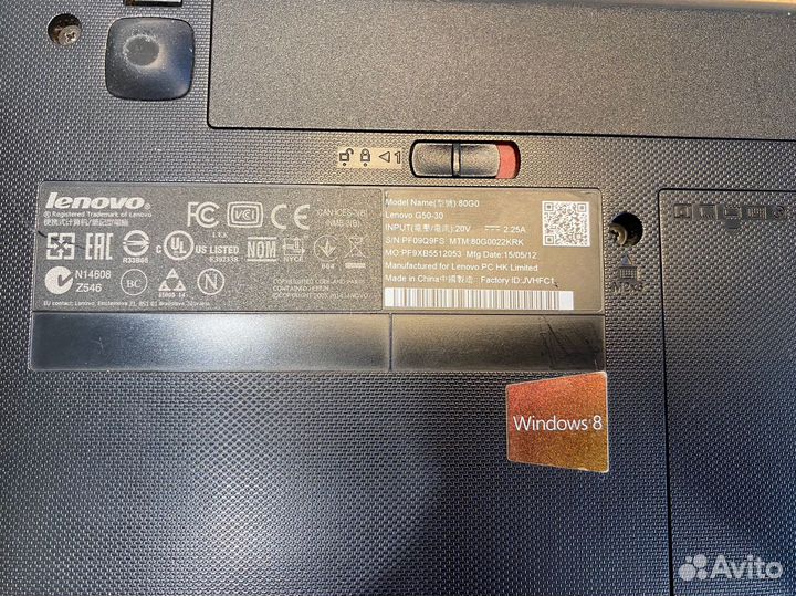 Ноутбук lenovo g50 30