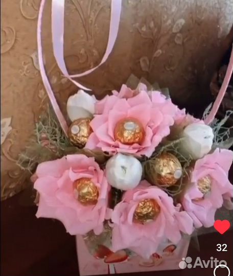 Сладкие букеты из конфет