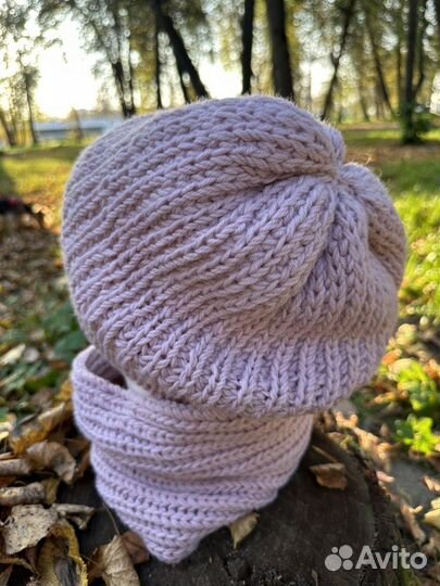 Комплект шапка и снуд